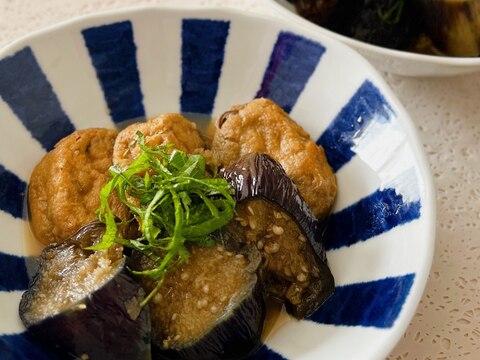 茄子とがんもどきの煮浸し。簡単&煮汁じゅわ〜♩